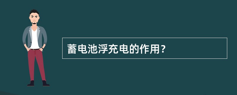 蓄电池浮充电的作用？