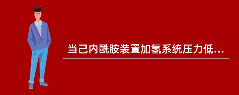 当己内酰胺装置加氢系统压力低时应将反应器搅拌停止运行。