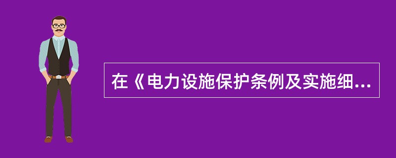 在《电力设施保护条例及实施细则》中，下列叙述正确的是：（）