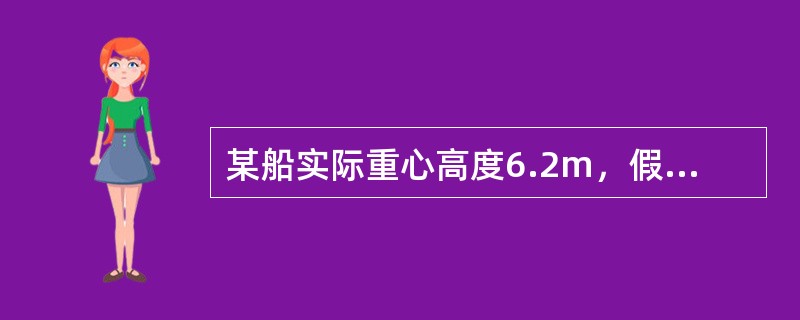 某船实际重心高度6.2m，假定重心高度为5.8m，横倾角40°时的形状稳性力臂0