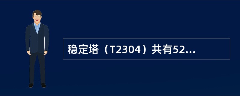 稳定塔（T2304）共有52层双溢流浮阀塔盘，T2304的直径尺寸为¢2800，