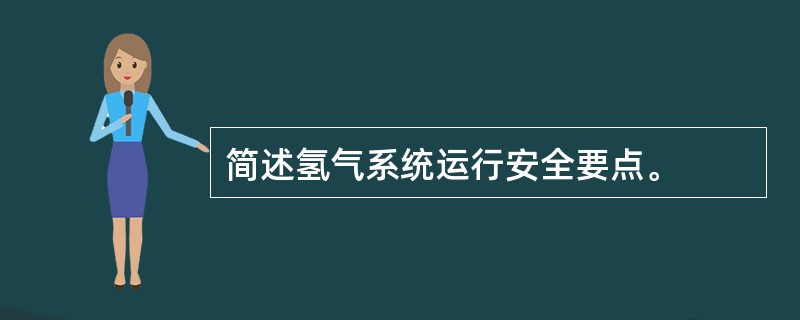 简述氢气系统运行安全要点。