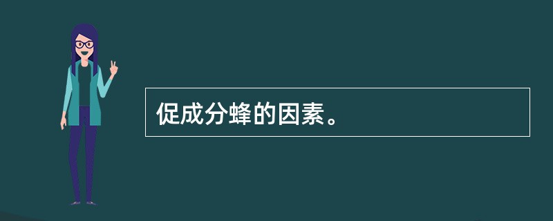 促成分蜂的因素。
