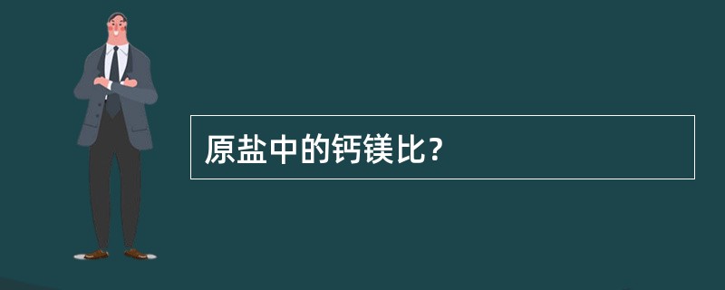 原盐中的钙镁比？