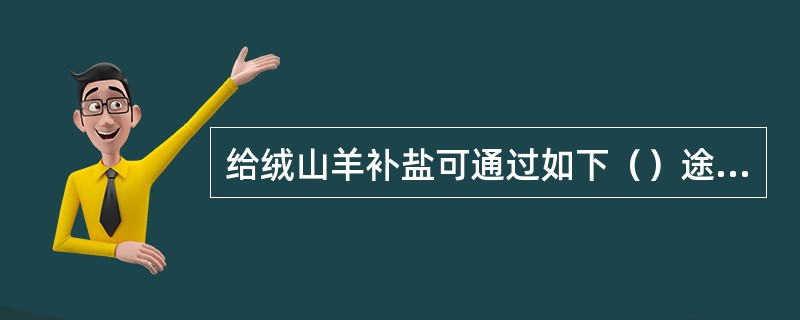 给绒山羊补盐可通过如下（）途经。