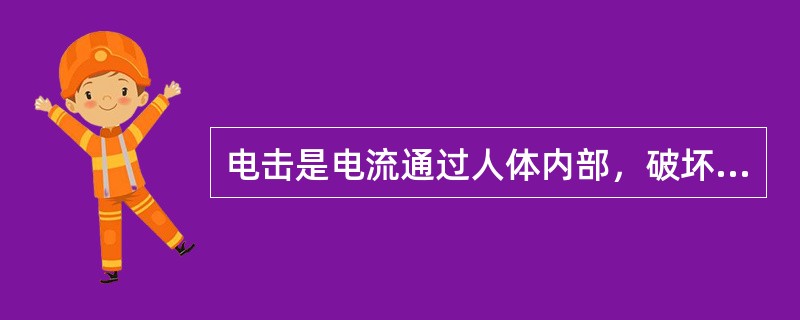 电击是电流通过人体内部，破坏人的心脏、神经系统、肺部的正常工作造成的伤害。