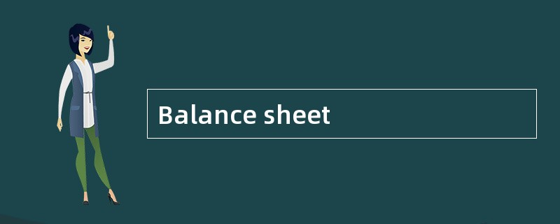 Balance sheet