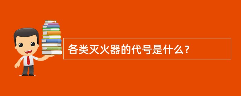 各类灭火器的代号是什么？