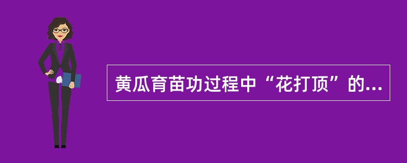 黄瓜育苗功过程中“花打顶”的主要原因是苗期低温和缺水。