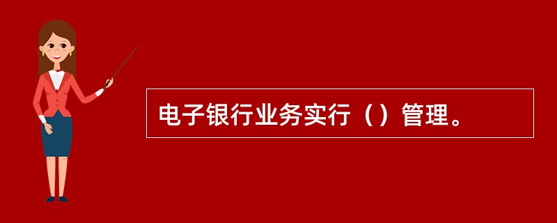 电子银行业务实行（）管理。