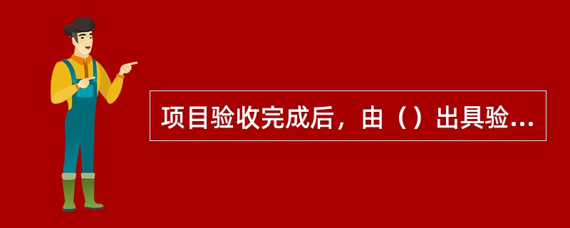 项目验收完成后，由（）出具验收报告。验收报告必须有（）签字、（）盖章。