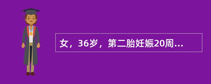 女，36岁，第二胎妊娠20周，做家务劳动后感胸闷气短，近1周夜间经常咳嗽咳痰不能