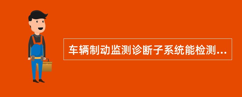 车辆制动监测诊断子系统能检测哪些范围？