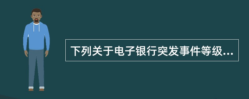 下列关于电子银行突发事件等级界定的说法正确的是（）。