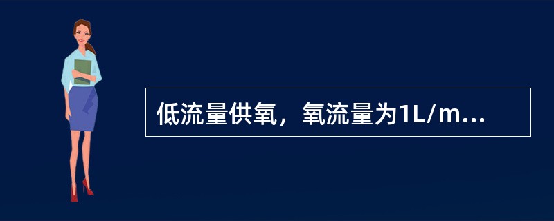 低流量供氧，氧流量为1L/min时吸氧的浓度为（）
