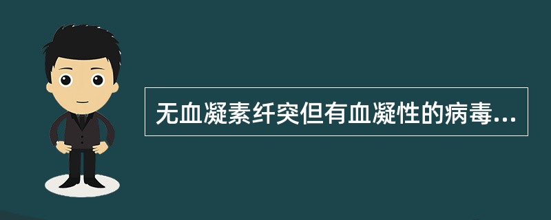 无血凝素纤突但有血凝性的病毒是（）。