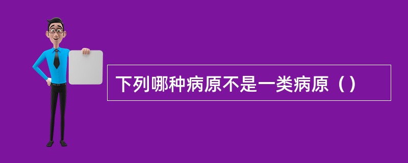 下列哪种病原不是一类病原（）