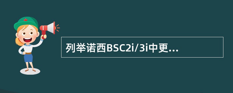 列举诺西BSC2i/3i中更换机框的步骤。