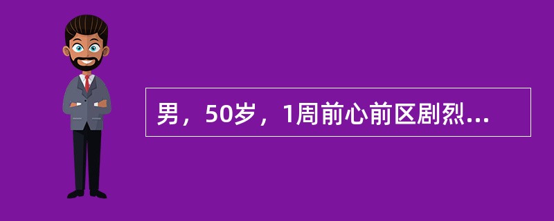 男，50岁，1周前心前区剧烈疼痛，随后心悸、气促，怀疑急性心肌梗死。为确诊最有帮