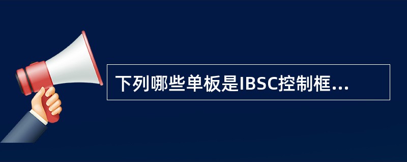 下列哪些单板是IBSC控制框可配置的单板（）。