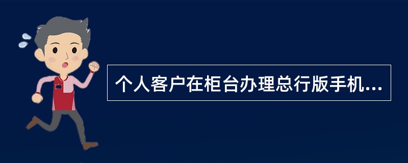 个人客户在柜台办理总行版手机银行业务开通时需填写（）。