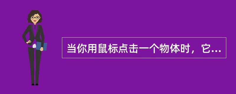 当你用鼠标点击一个物体时，它的周围出现几个控制方块（）