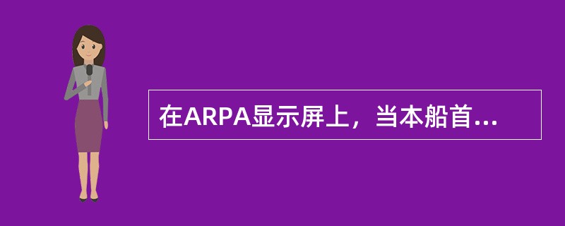 在ARPA显示屏上，当本船首线穿过目标船的PAD时表示（）