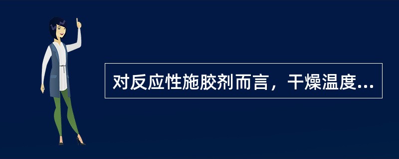 对反应性施胶剂而言，干燥温度高，反应速度快，施胶效果差。