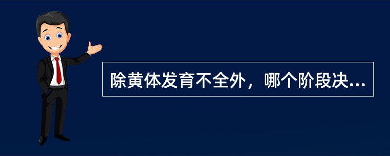 除黄体发育不全外，哪个阶段决定月经周期的长短()