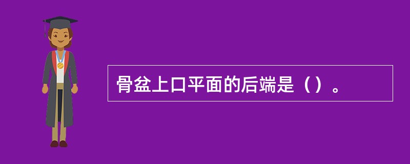 骨盆上口平面的后端是（）。