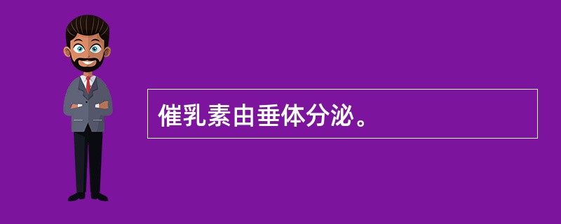 催乳素由垂体分泌。