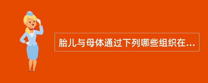 胎儿与母体通过下列哪些组织在绒毛间进行物质交换()