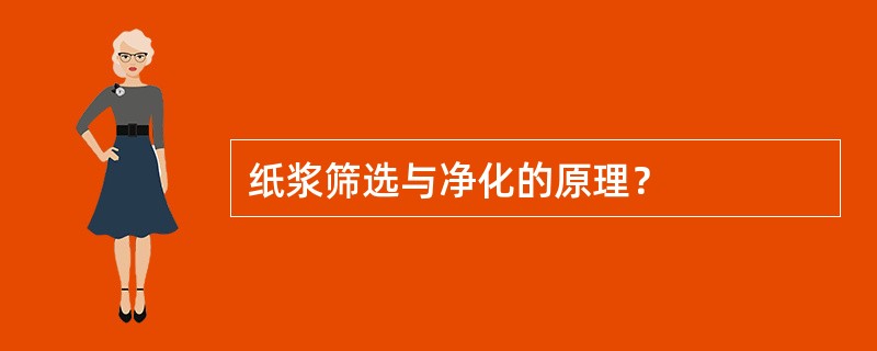 纸浆筛选与净化的原理？