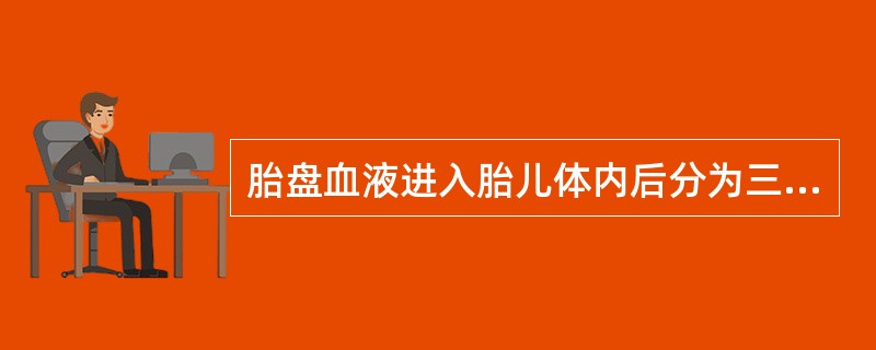 胎盘血液进入胎儿体内后分为三支：一支______，一支______，另一支___