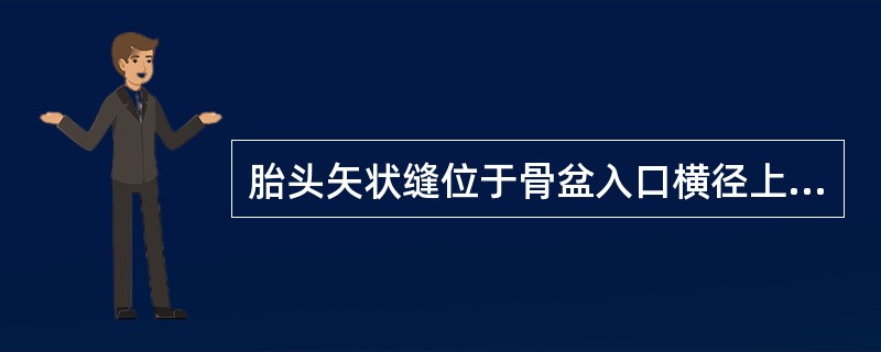 胎头矢状缝位于骨盆入口横径上，小囟门在母体骨盆的左侧，为()胎头矢状缝位于骨盆入