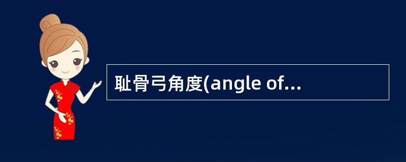 耻骨弓角度(angle of pubic arch)