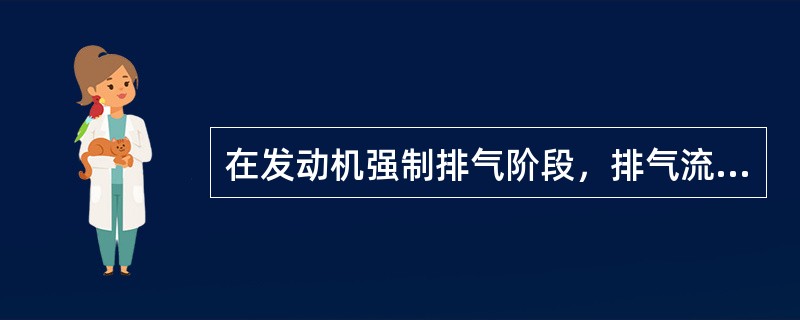 在发动机强制排气阶段，排气流动速度是（）的。