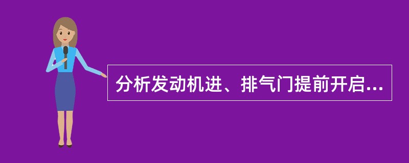 分析发动机进、排气门提前开启和迟后关闭的原因。