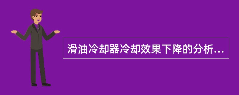 滑油冷却器冷却效果下降的分析中不正确的是（）。