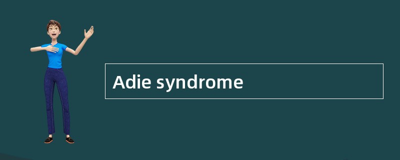 Adie syndrome