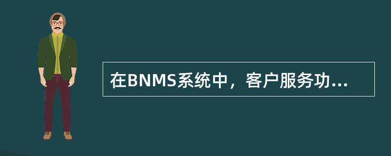 在BNMS系统中，客户服务功能下提供了（）服务。