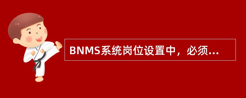 BNMS系统岗位设置中，必须配置专人负责资料的受理审核、业务监控、档案管理等工作