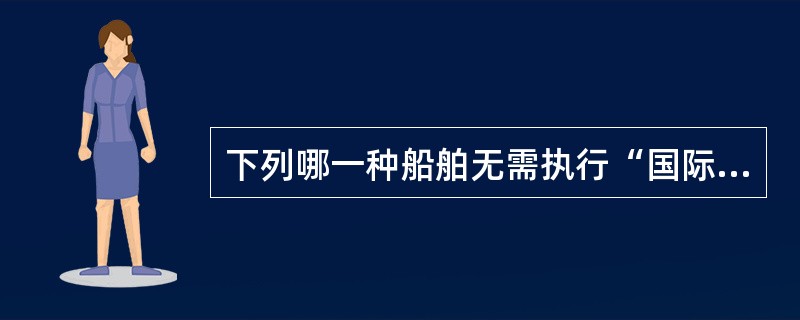 下列哪一种船舶无需执行“国际海上避碰规则”？（）