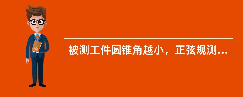 被测工件圆锥角越小，正弦规测量精度（）