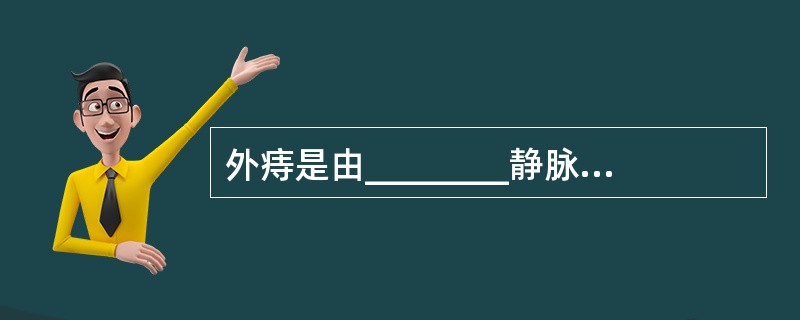外痔是由________静脉丛形成，位于________下方，表面为______