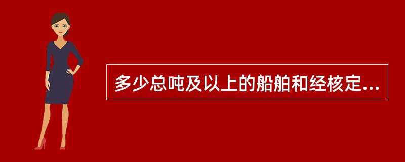 多少总吨及以上的船舶和经核定可载客15人及以上的船舶，均须备有海事部门签发的《船