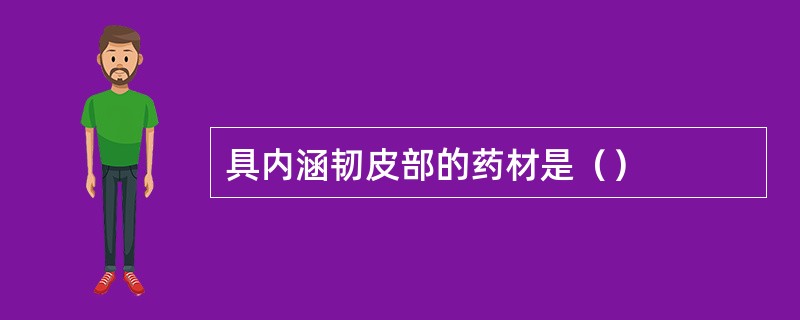 具内涵韧皮部的药材是（）