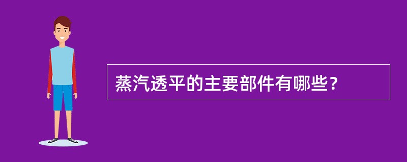 蒸汽透平的主要部件有哪些？
