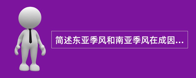 简述东亚季风和南亚季风在成因和特征上有何差异