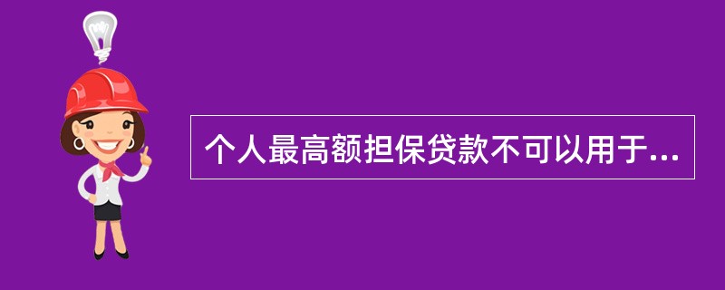 个人最高额担保贷款不可以用于（）。